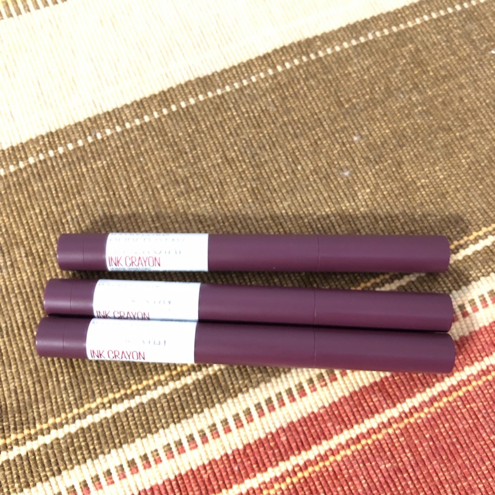 Maybelline Super Stay Ink Crayon Shade Forget the Rules 70 Set of 3 Makeup Lips - Picture 5 of 5